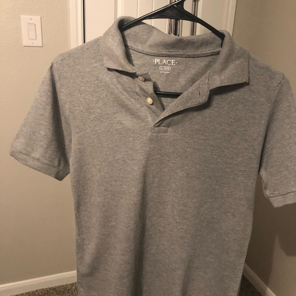 Boys grey collar shirt size 10-12